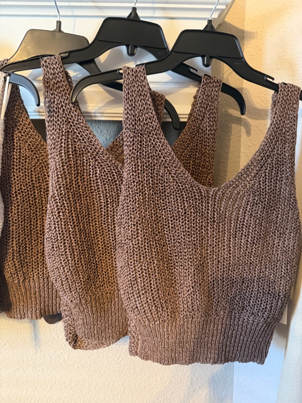 Love Tree Brown Knit V-Neck Tank Sweater